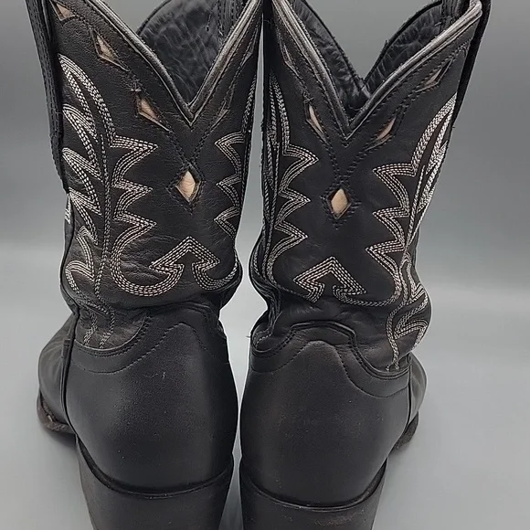 Tecovas Jolene Black Leather Boots 7.5 - Picture 3 of 14